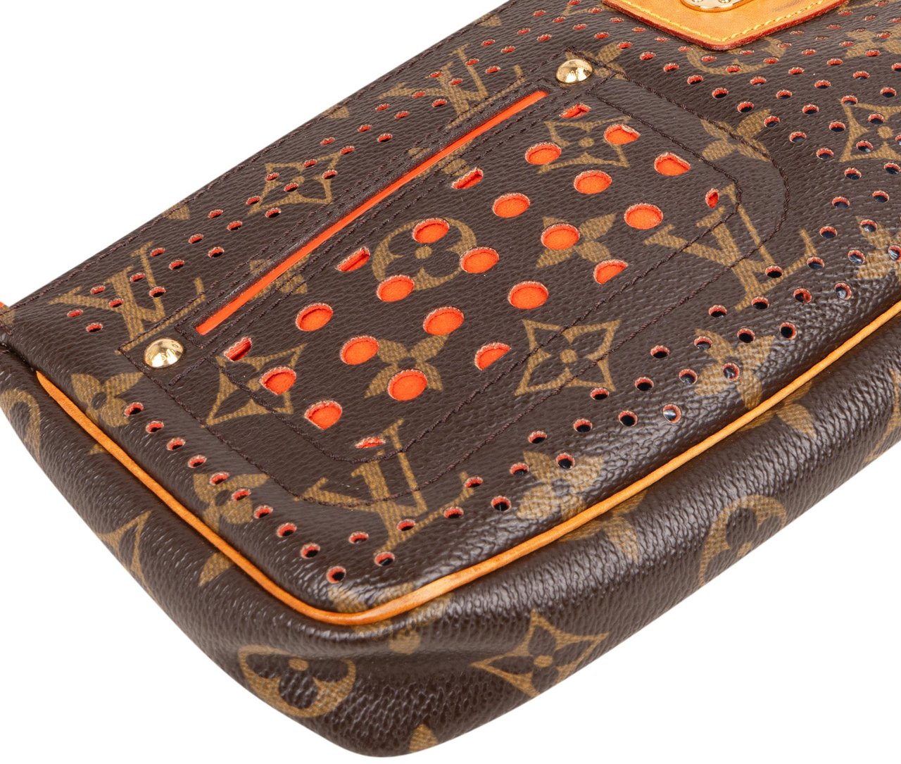 Louis Vuitton Louis Vuitton Limited Perforated Monogram Pochette Accessoire Handbag Bruin