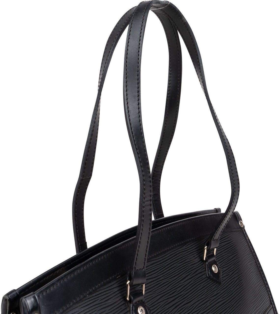 Louis Vuitton Louis Vuitton Noir Epi Leather Madeleine PM Handbag Zwart