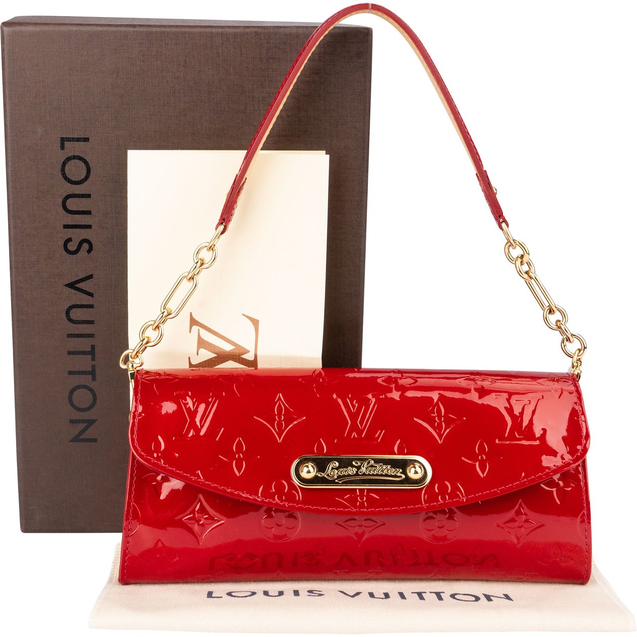 Louis Vuitton Louis Vuitton Vernis Monogram Sunset Shoulder Bag Rood