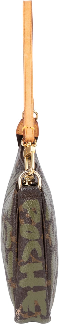 Louis Vuitton Limited Graffiti Pochette Accessoire Handbag Bruin