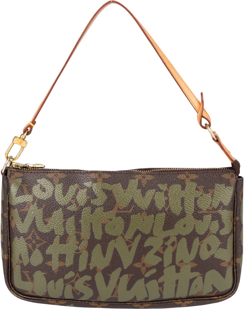 Louis Vuitton Limited Graffiti Pochette Accessoire Handbag Bruin