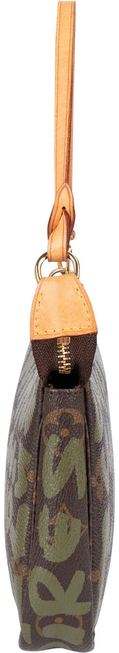 Louis Vuitton Limited Graffiti Pochette Accessoire Handbag Bruin