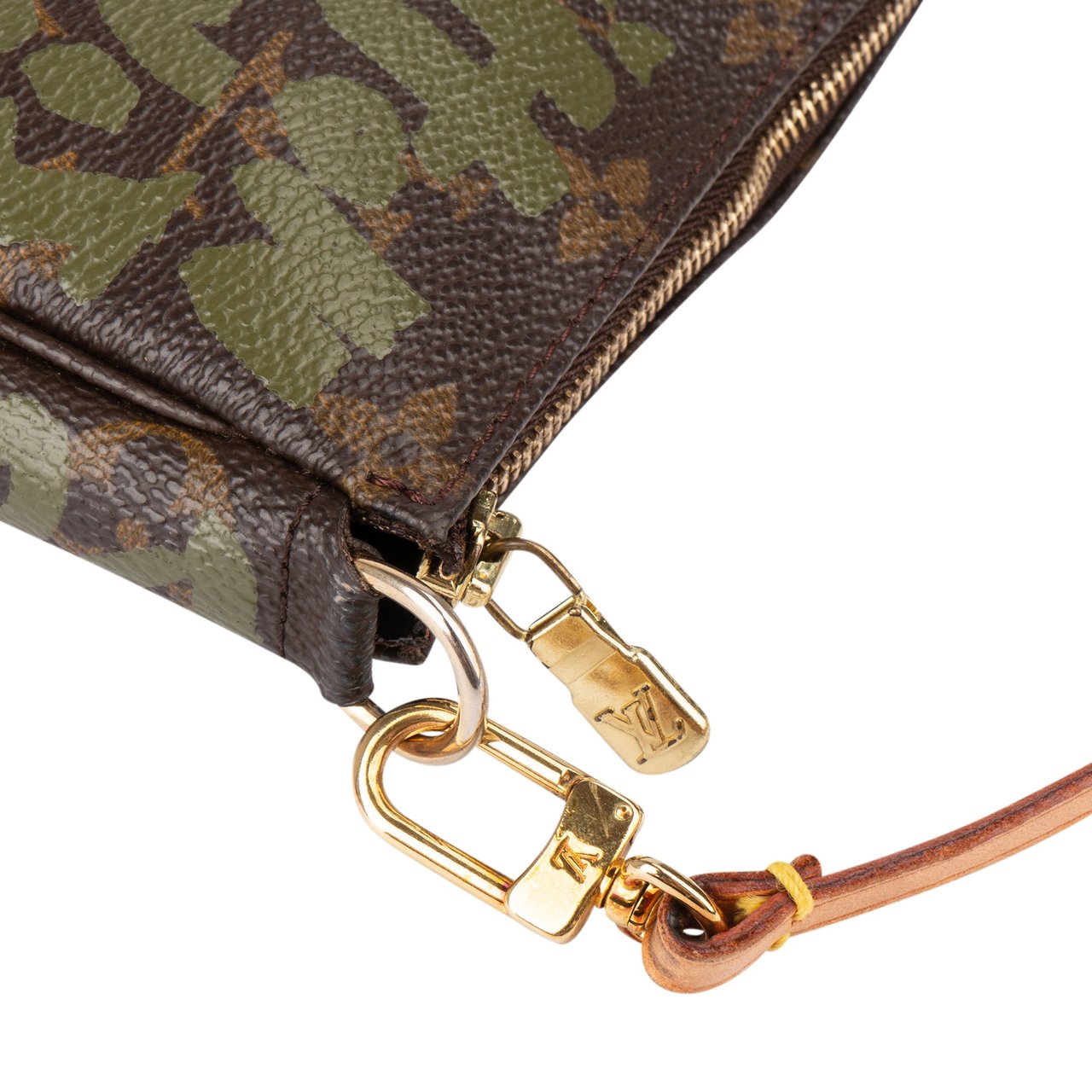 Louis Vuitton Limited Graffiti Pochette Accessoire Handbag Bruin
