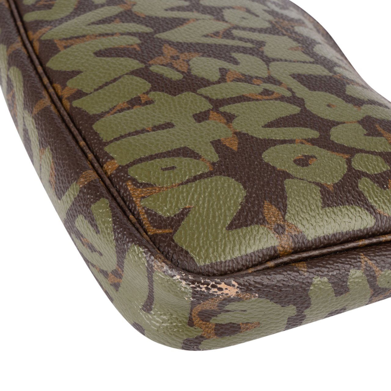 Louis Vuitton Limited Graffiti Pochette Accessoire Handbag Bruin