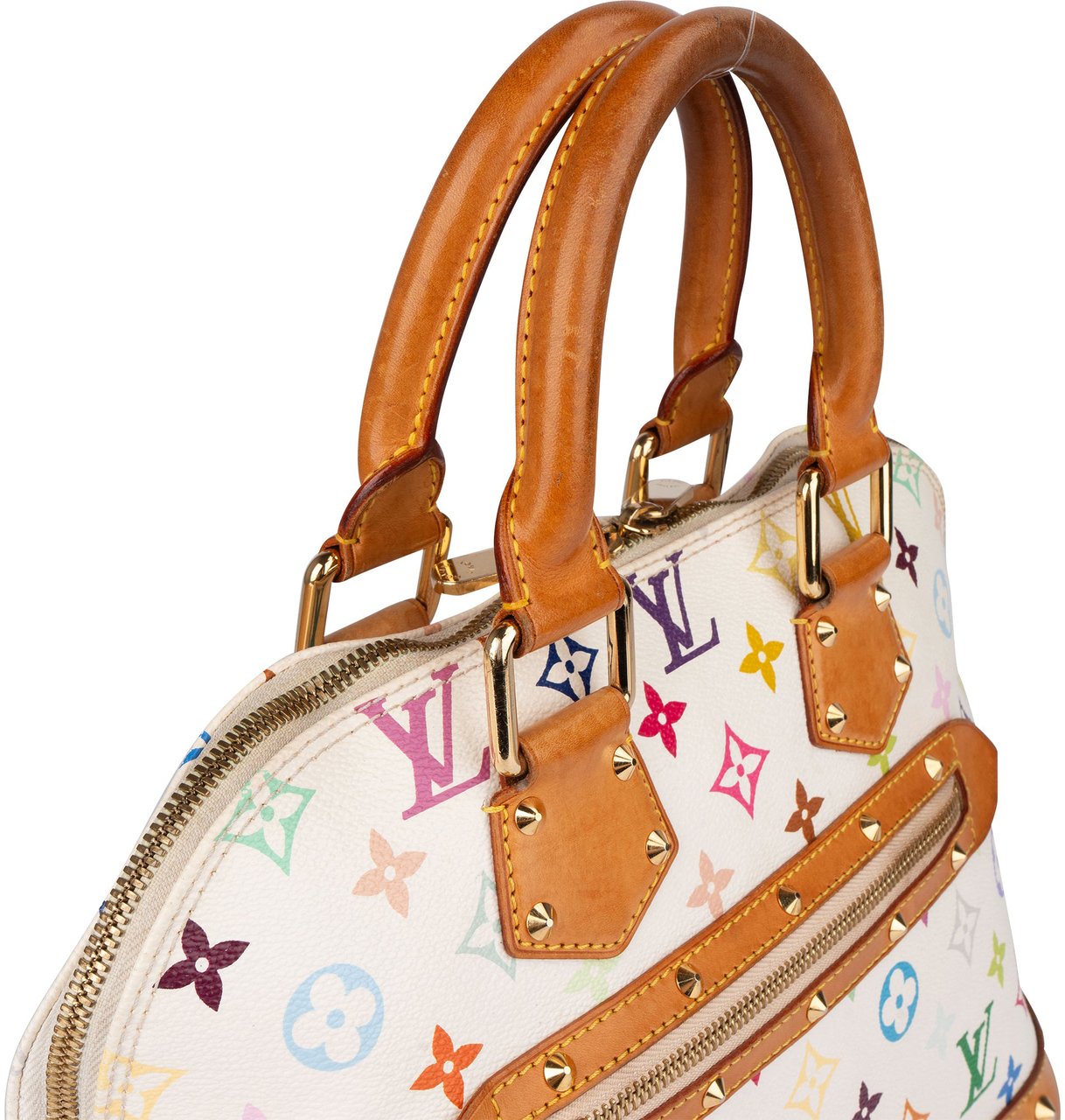 Louis Vuitton Louis Vuitton Limited Murakami Multicolor Alma PM Handbag Wit