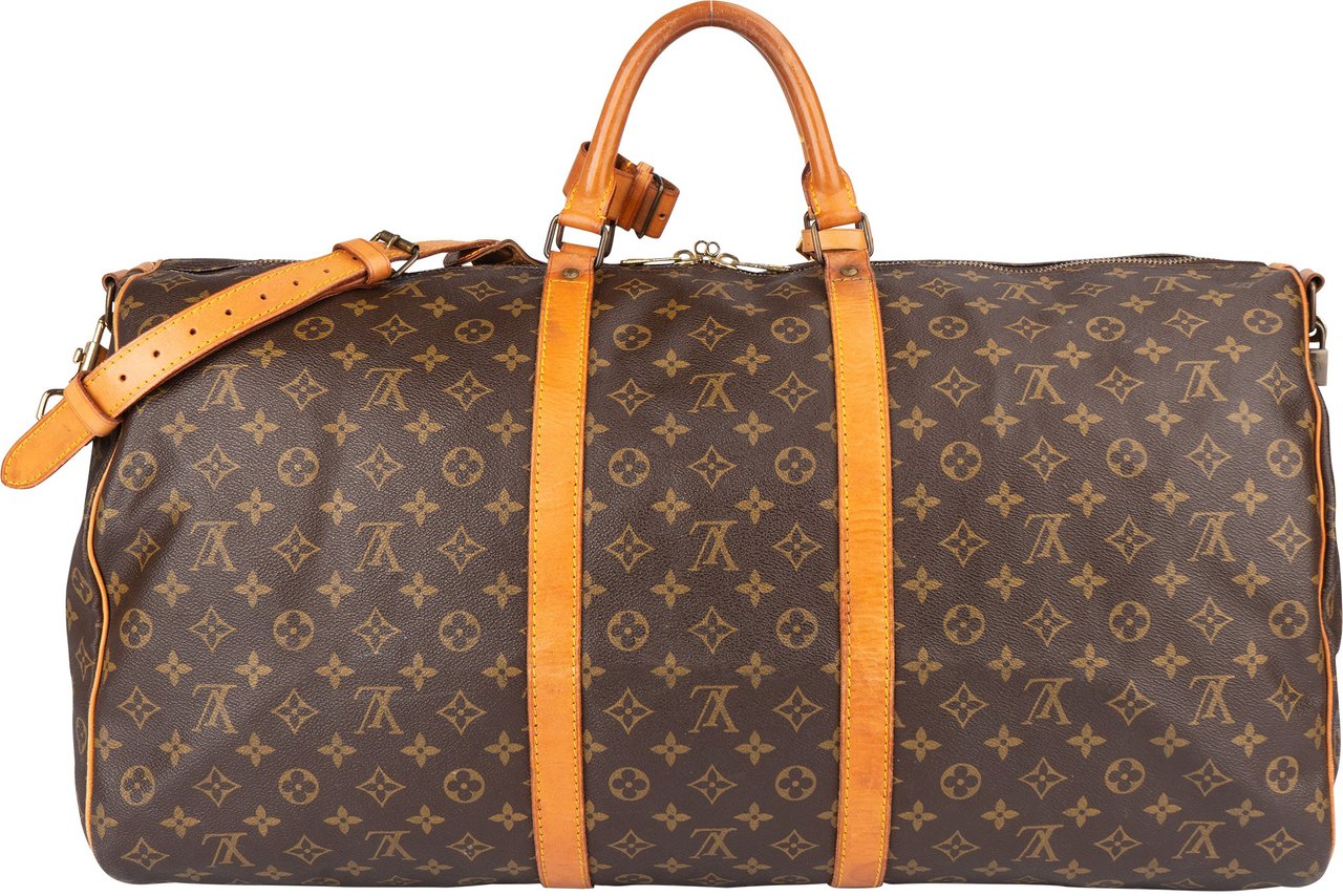 Louis Vuitton Louis Vuitton Canvas Monogram Keepall 60 Bandouliere #doppelt Bruin