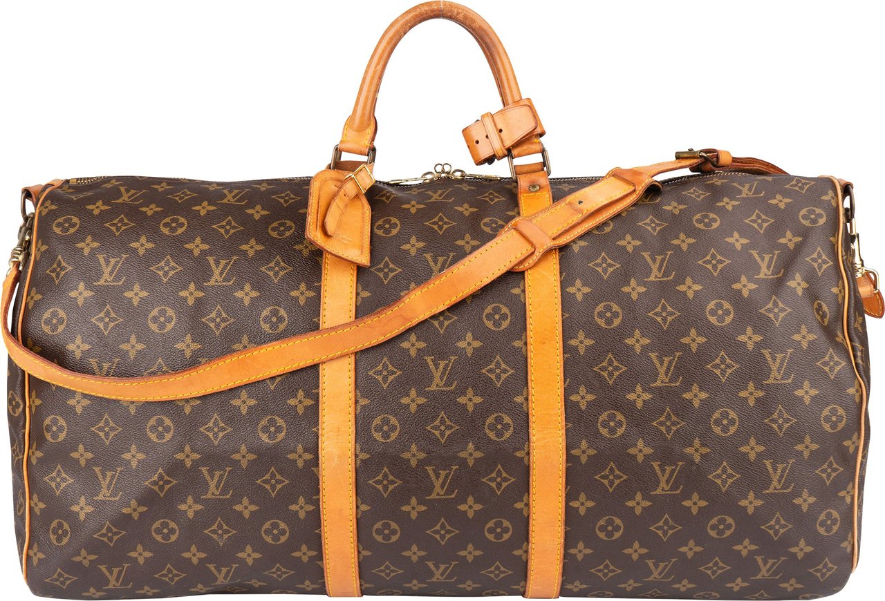 Louis Vuitton Louis Vuitton Canvas Monogram Keepall 60 Bandouliere #doppelt Bruin