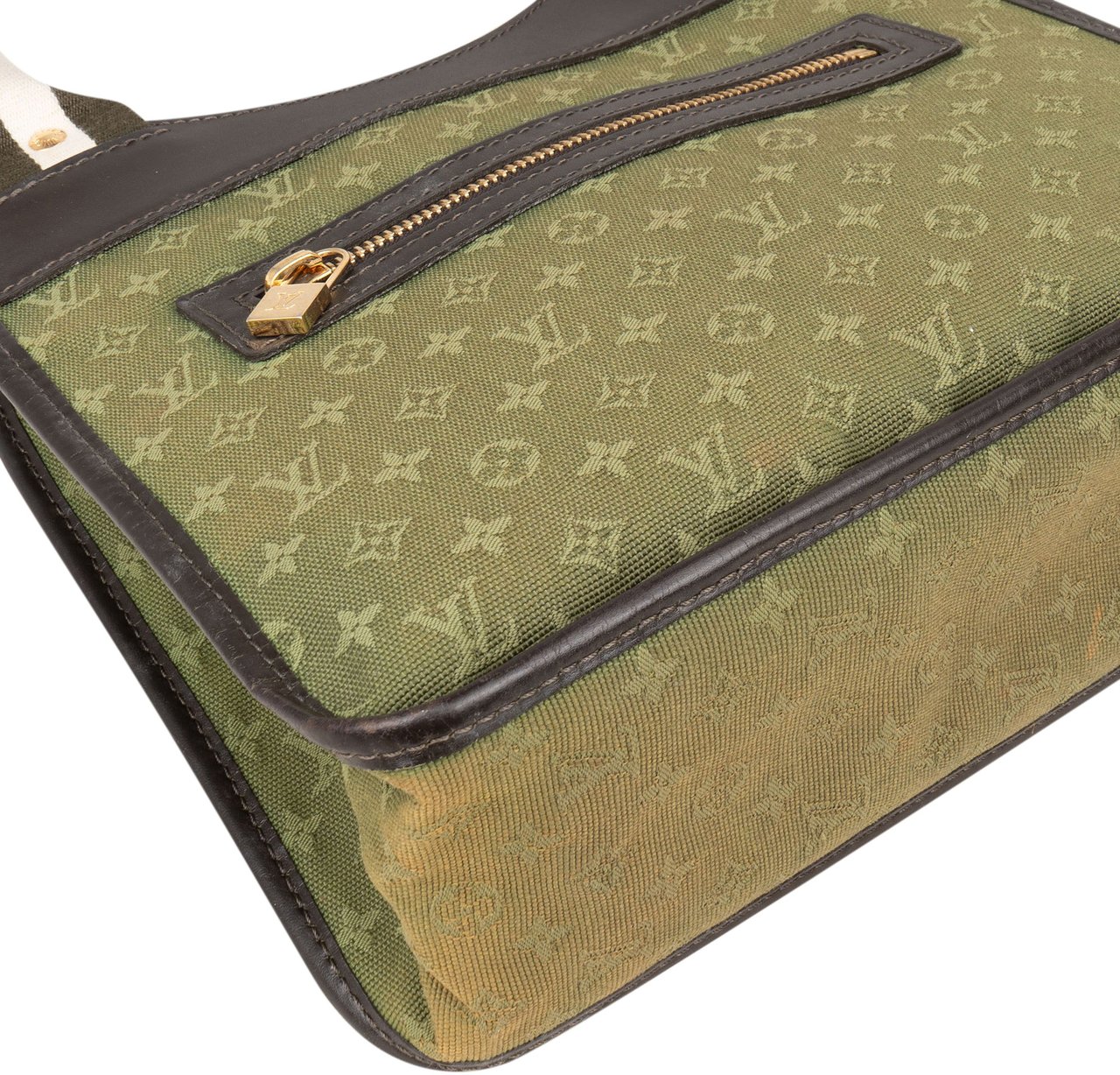 Louis Vuitton Green Mini Lin Monogram Kathleen Handbag Groen