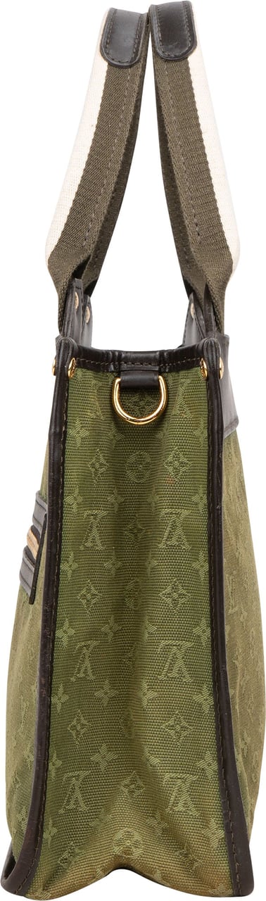 Louis Vuitton Green Mini Lin Monogram Kathleen Handbag Groen