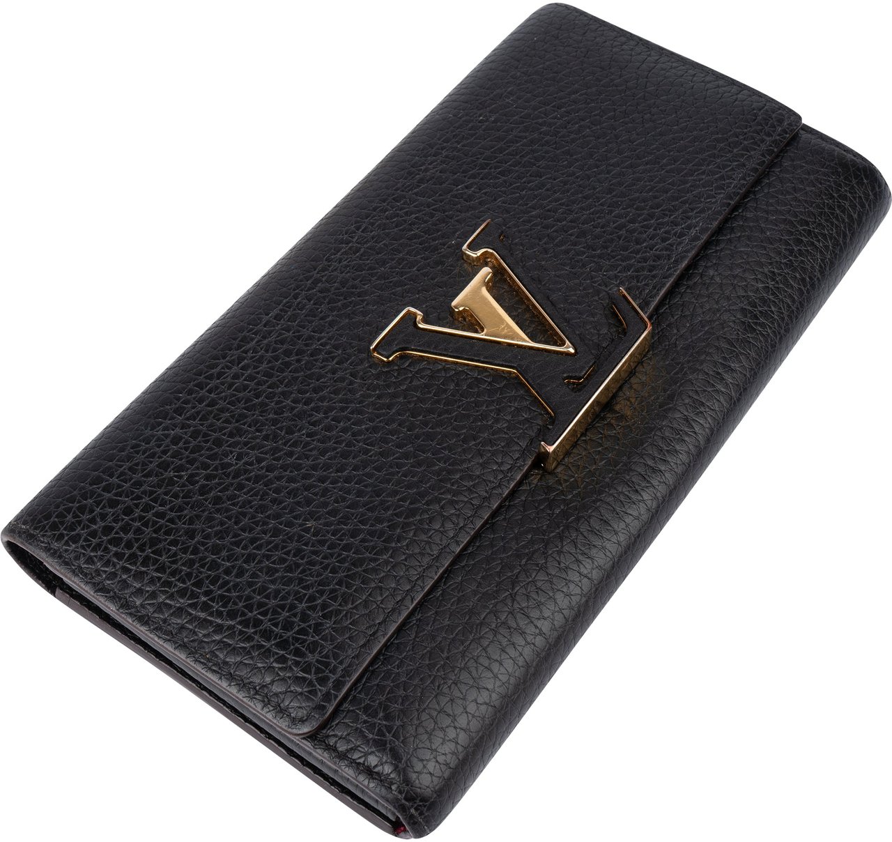 Louis Vuitton Louis Vuitton Noir Taurillon Capucines Wallet Zwart