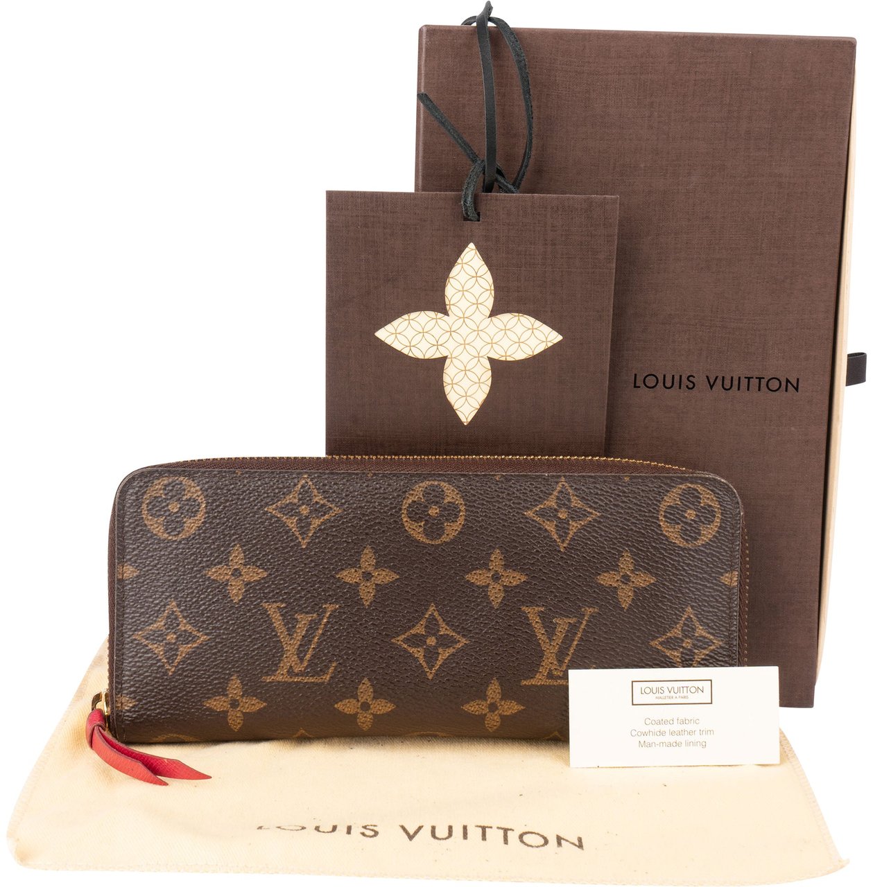 Louis Vuitton Louis Vuitton Canvas Monogram Clemence Wallet Bruin