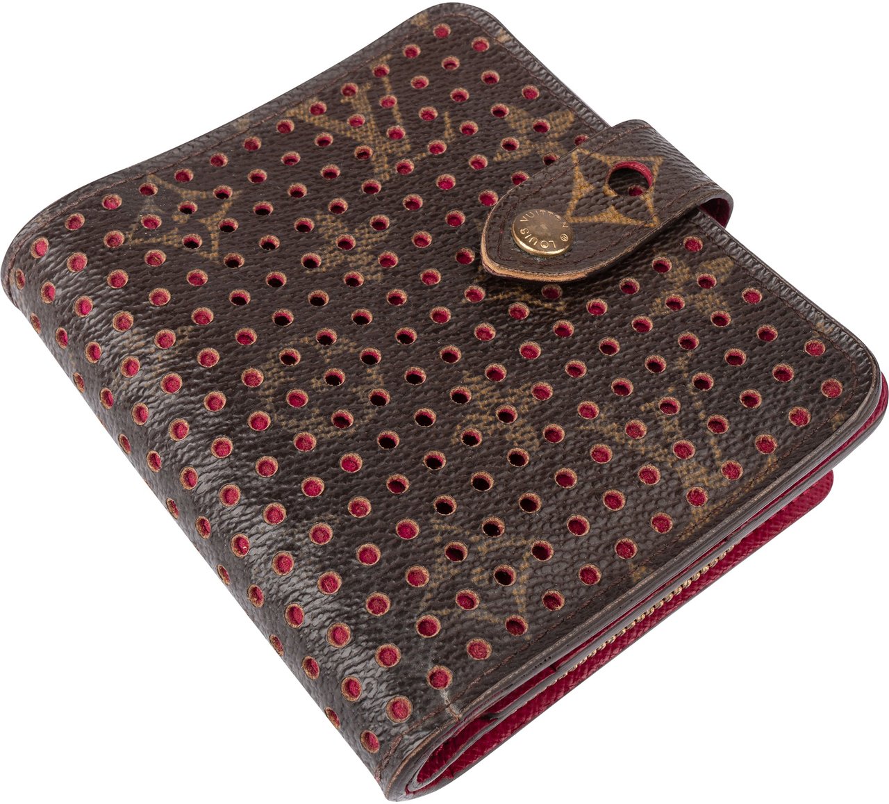 Louis Vuitton Louis Vuitton Limited Perforated Monogram Clip Wallet Bruin