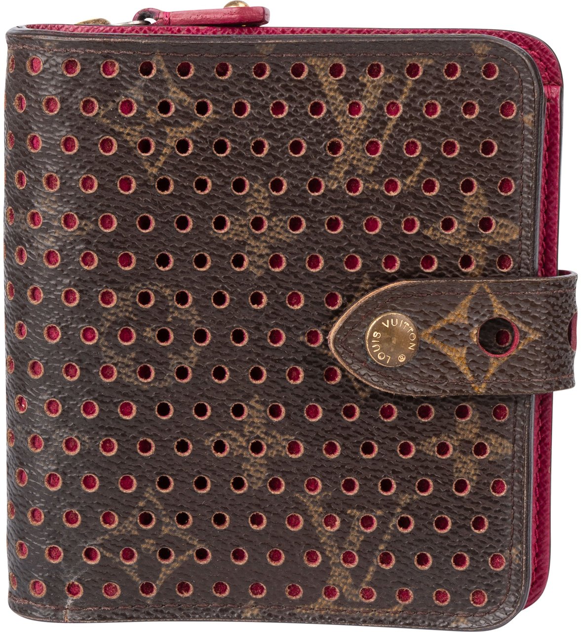 Louis Vuitton Louis Vuitton Limited Perforated Monogram Clip Wallet Bruin