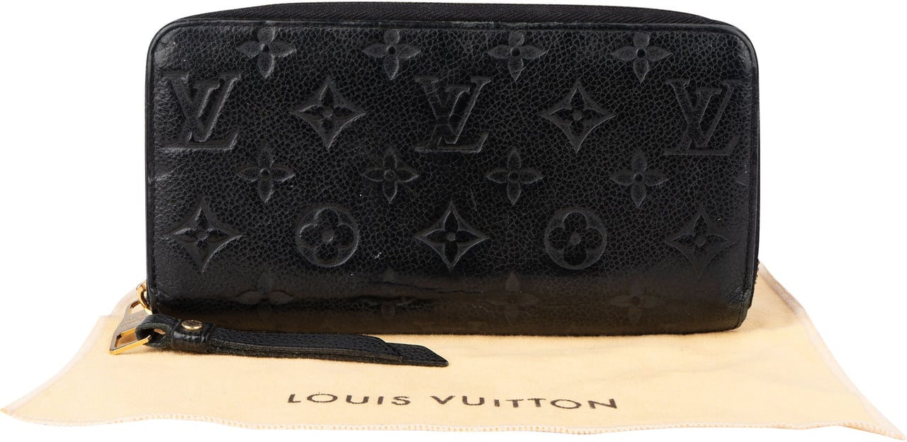 Louis Vuitton Louis Vuitton Empreinte Monogram Leather Zippy Wallet Zwart