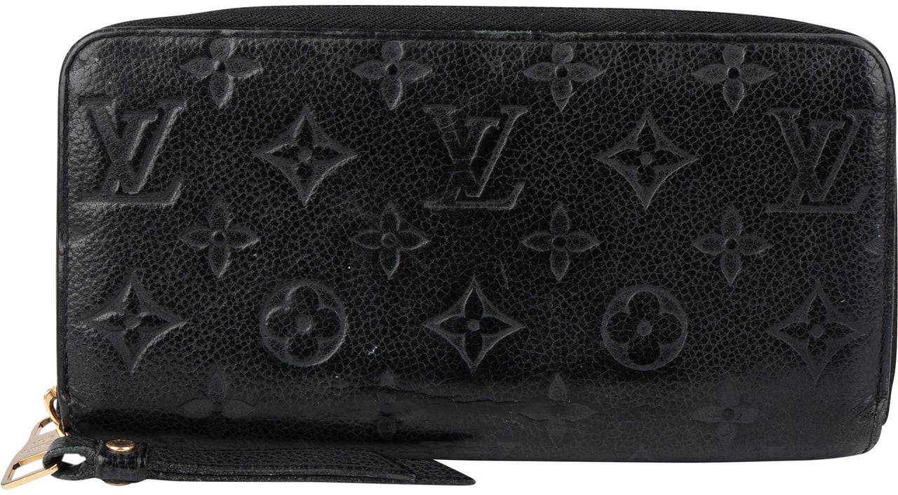 Louis Vuitton Louis Vuitton Empreinte Monogram Leather Zippy Wallet Zwart