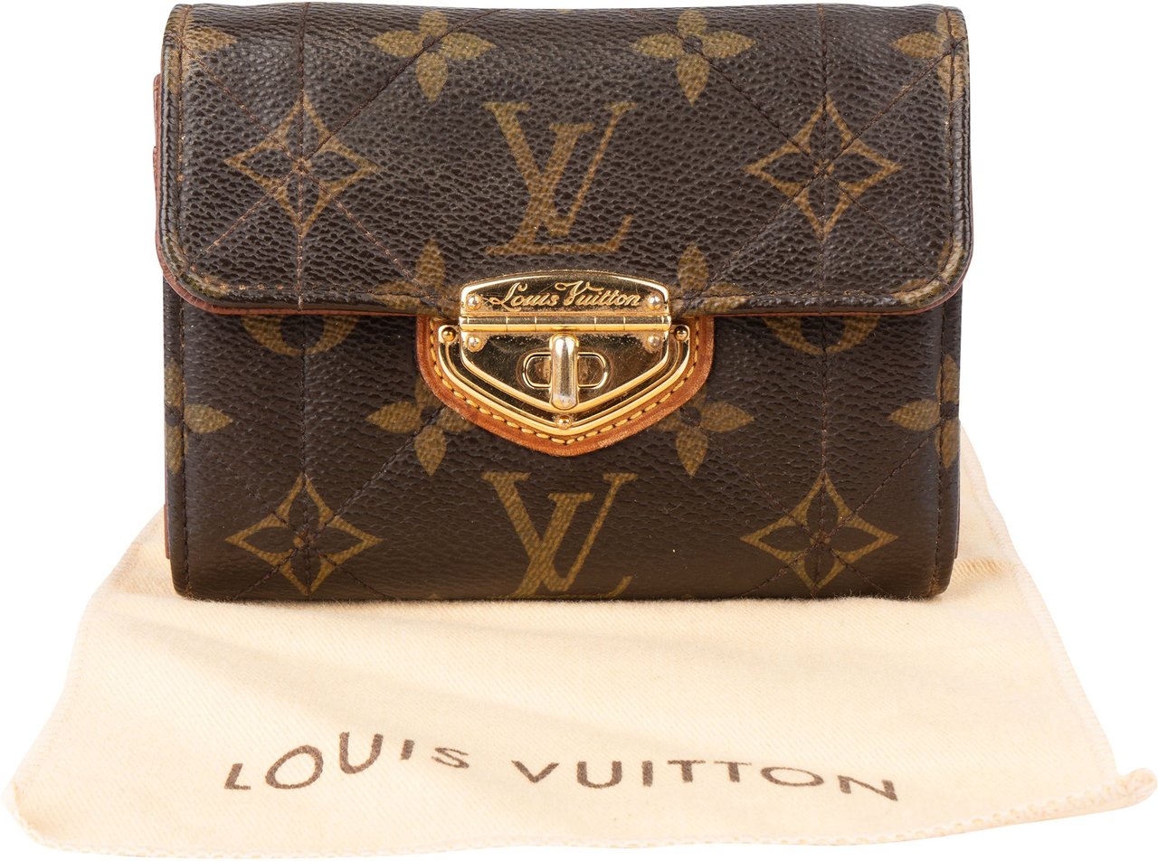 Louis Vuitton Louis Vuitton Canvas Monogram Compact Wallet Bruin