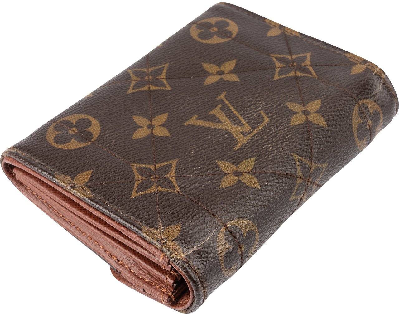 Louis Vuitton Louis Vuitton Canvas Monogram Compact Wallet Bruin