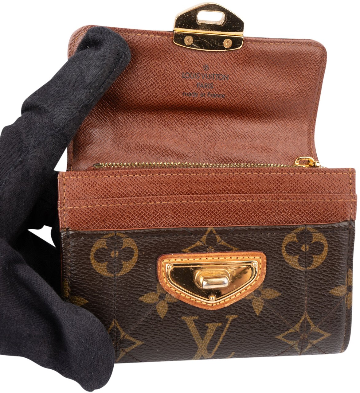 Louis Vuitton Louis Vuitton Canvas Monogram Compact Wallet Bruin