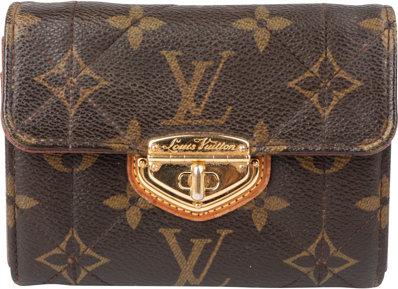 Louis Vuitton Louis Vuitton Canvas Monogram Compact Wallet Bruin