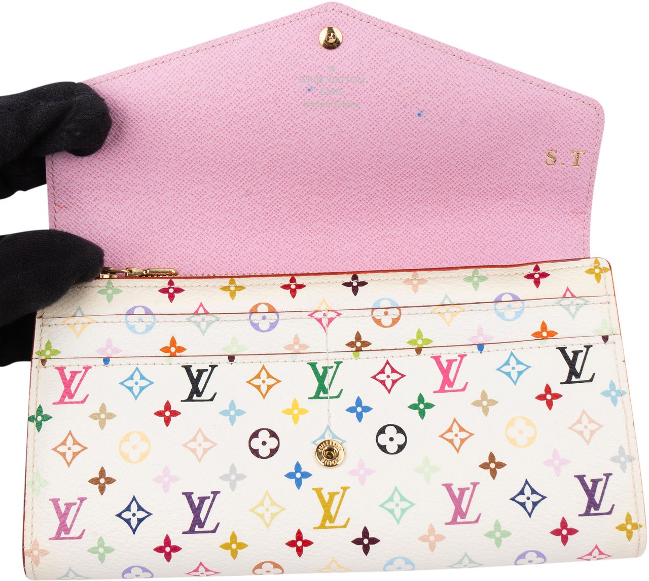 Louis Vuitton Louis Vuitton Limited Murakami Multicolor Sarah Wallet Wit