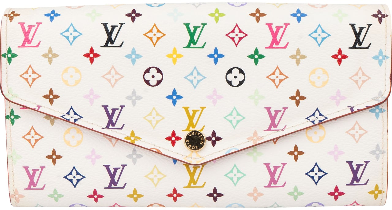 Louis Vuitton Louis Vuitton Limited Murakami Multicolor Sarah Wallet Wit