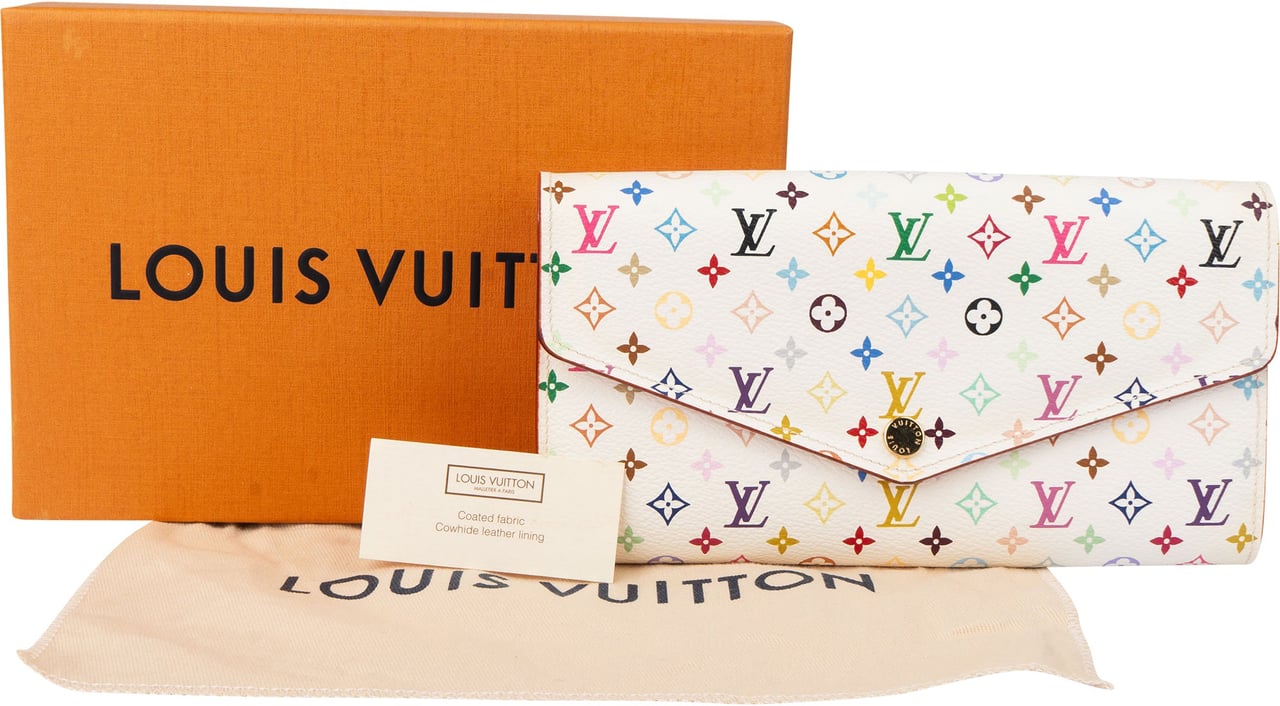 Louis Vuitton Louis Vuitton Limited Murakami Multicolor Sarah Wallet Wit