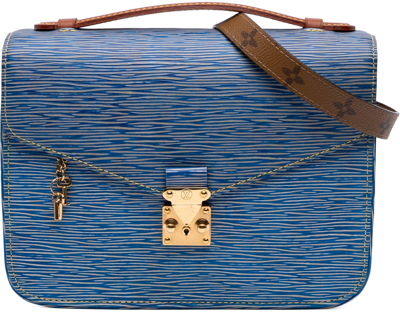 Louis Vuitton Epi Denim Pochette Metis Blauw
