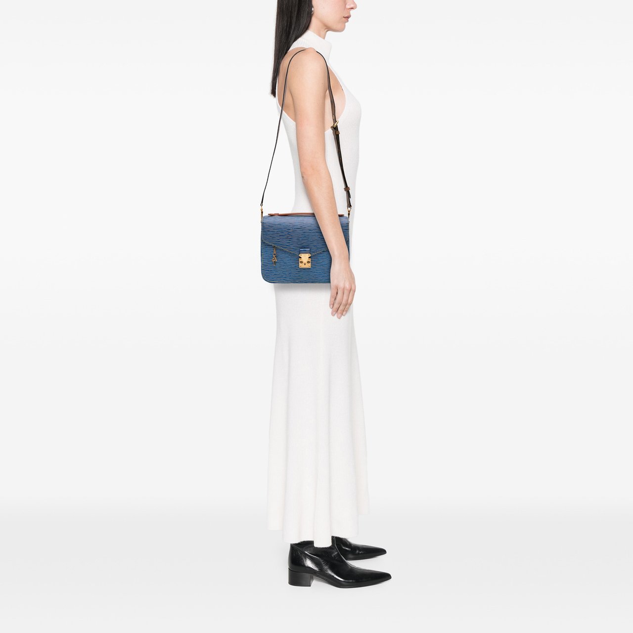 Louis Vuitton Epi Denim Pochette Metis Blauw