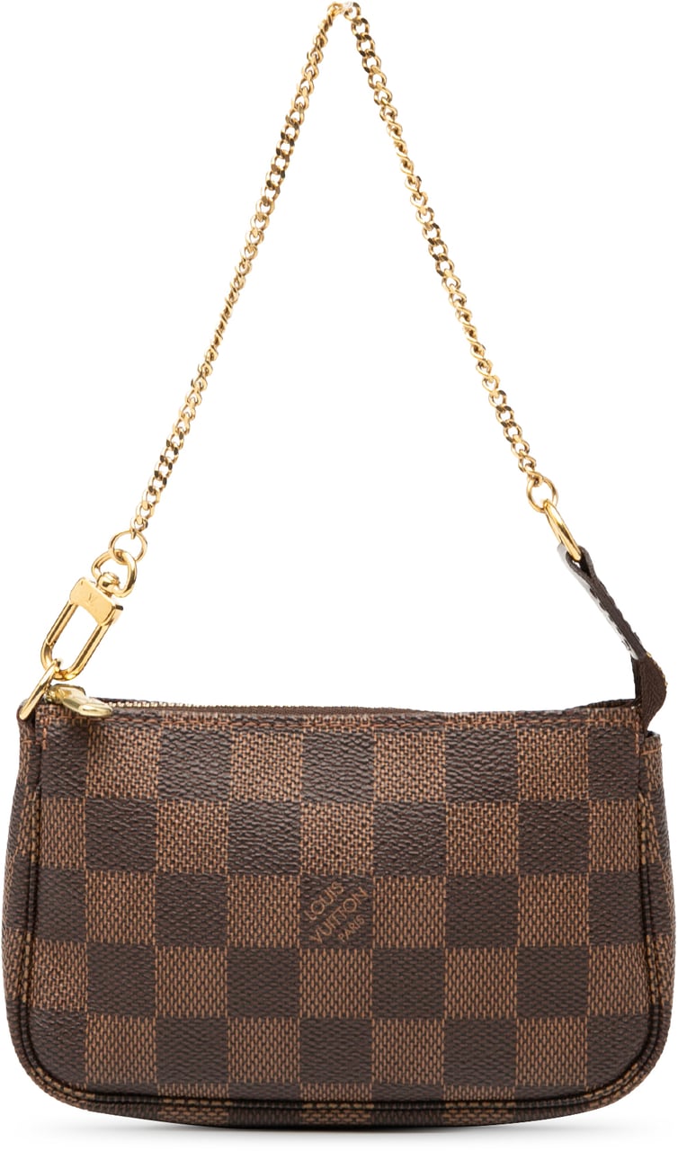 Louis Vuitton Damier Ebene Mini Pochette Accessoires Bruin