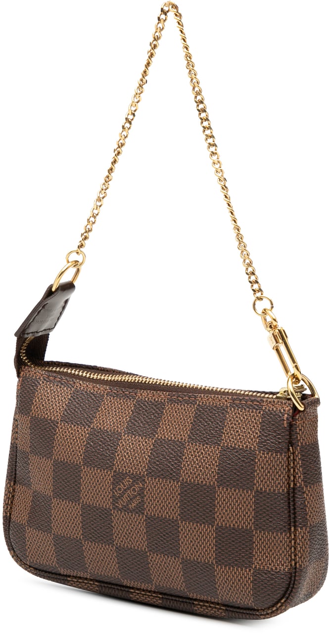 Louis Vuitton Damier Ebene Mini Pochette Accessoires Bruin