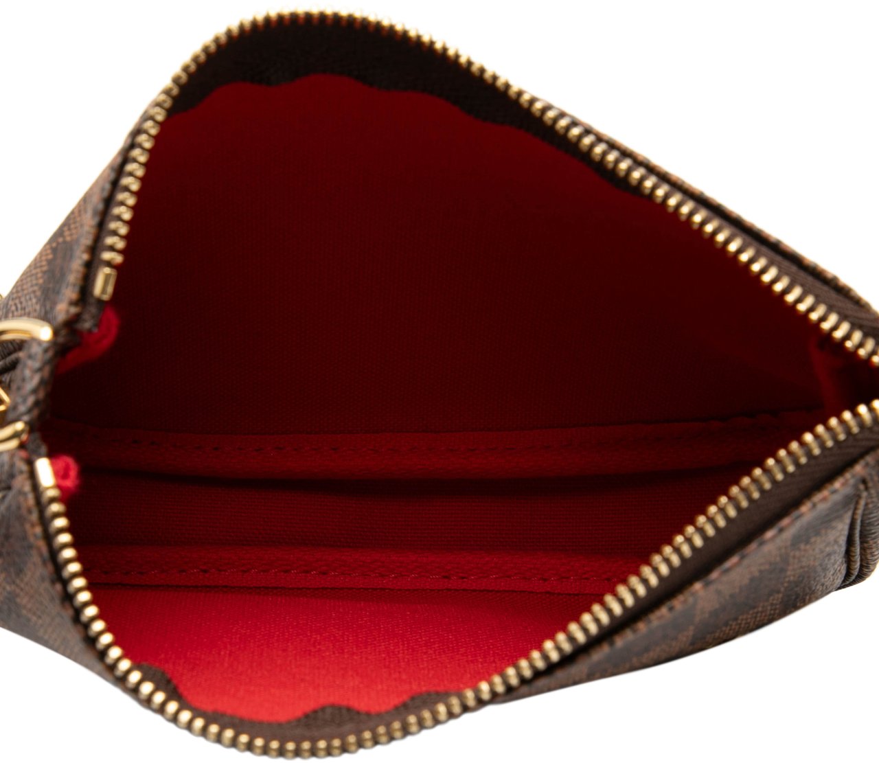 Louis Vuitton Damier Ebene Mini Pochette Accessoires Bruin