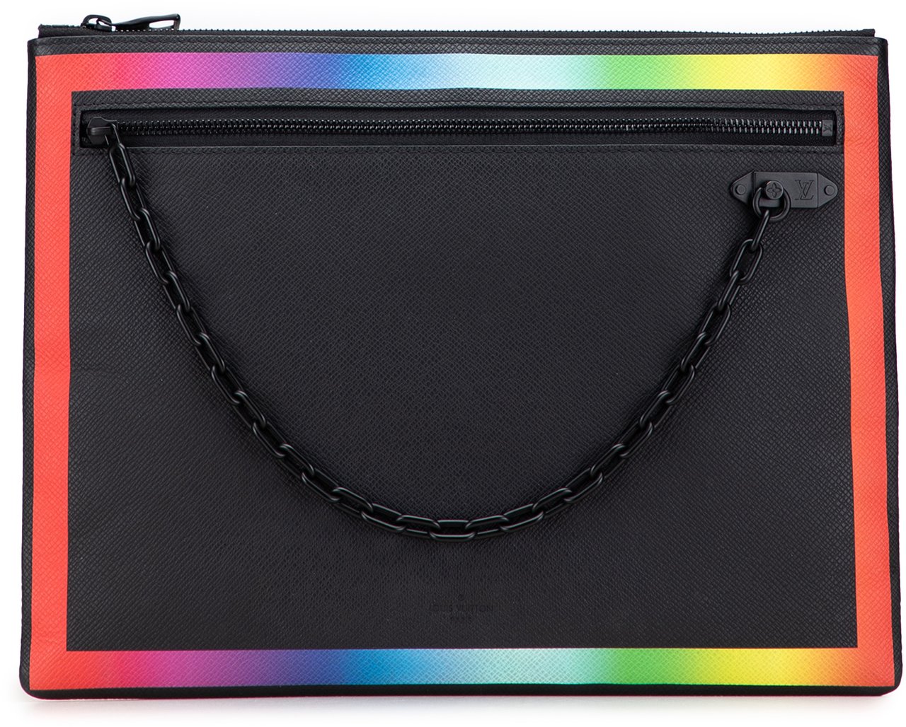 Louis Vuitton Taiga Rainbow Pochette A4 Zwart