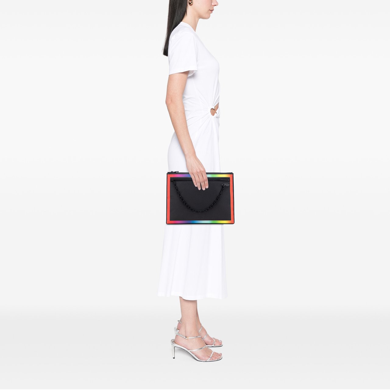 Louis Vuitton Taiga Rainbow Pochette A4 Zwart