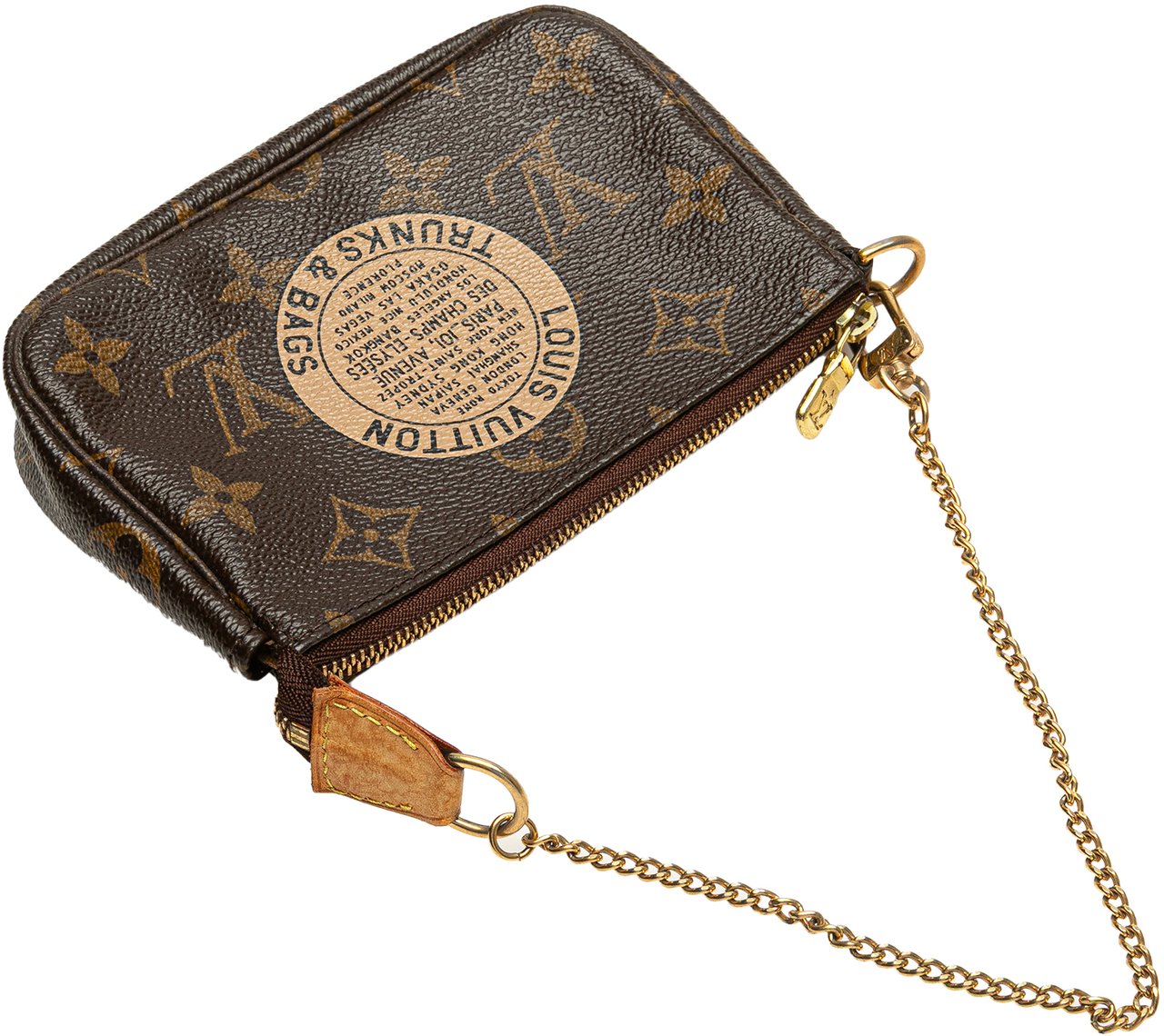 Louis Vuitton Monogram Trunks and Bags Mini Pochette Accessoires Bruin
