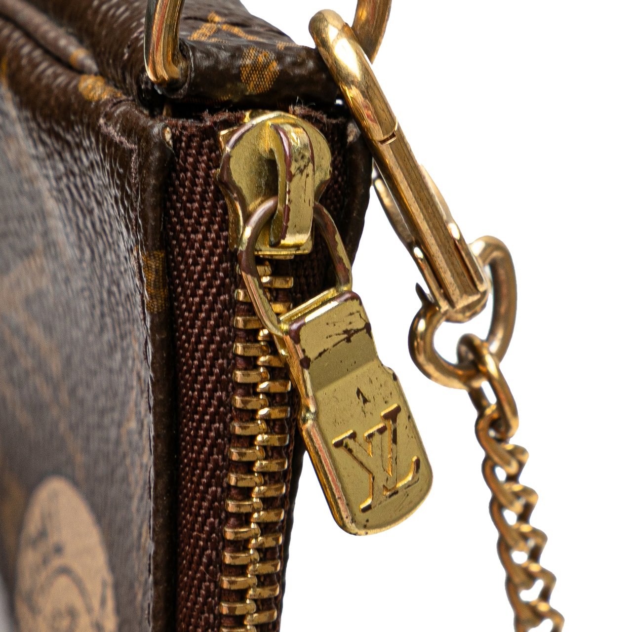 Louis Vuitton Monogram Trunks and Bags Mini Pochette Accessoires Bruin