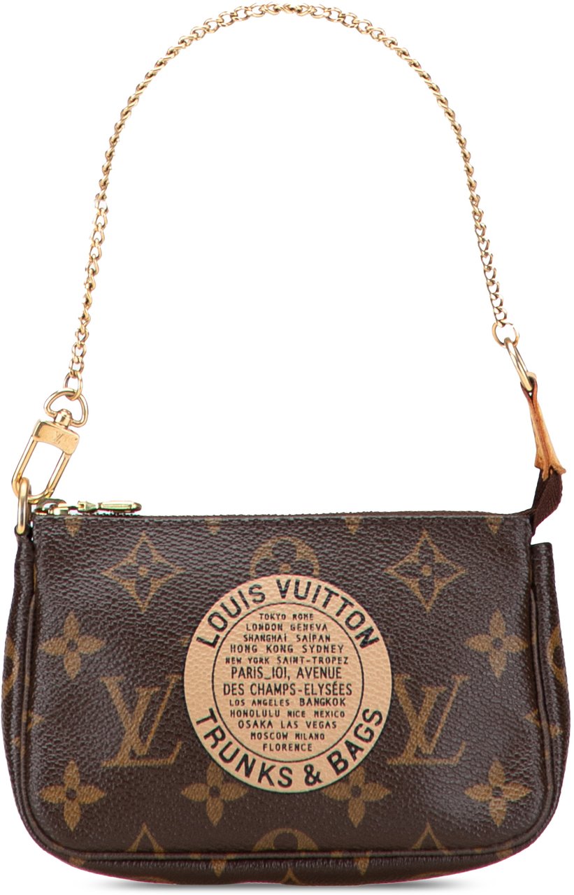 Louis Vuitton Monogram Trunks and Bags Mini Pochette Accessoires Bruin