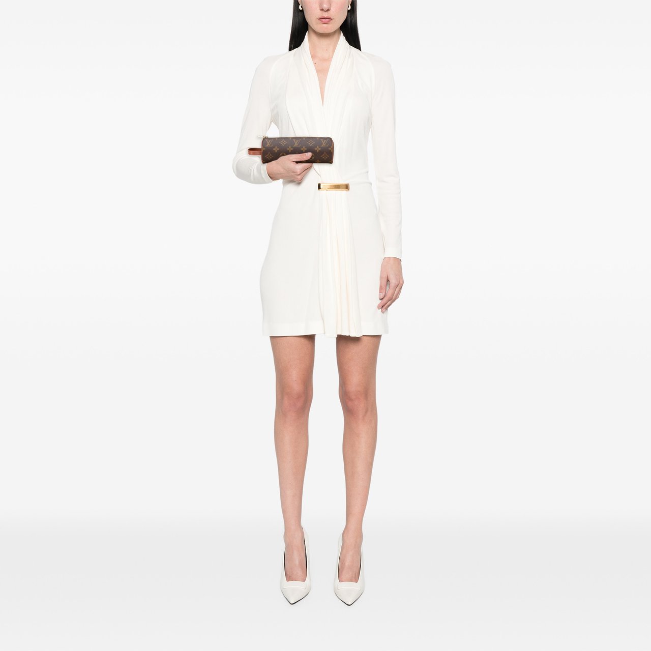 Louis Vuitton Monogram Trousse Ronde Pencil Case 20 Bruin