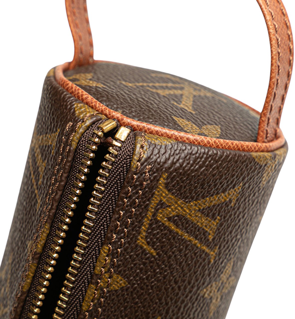 Louis Vuitton Monogram Trousse Ronde Pencil Case 20 Bruin
