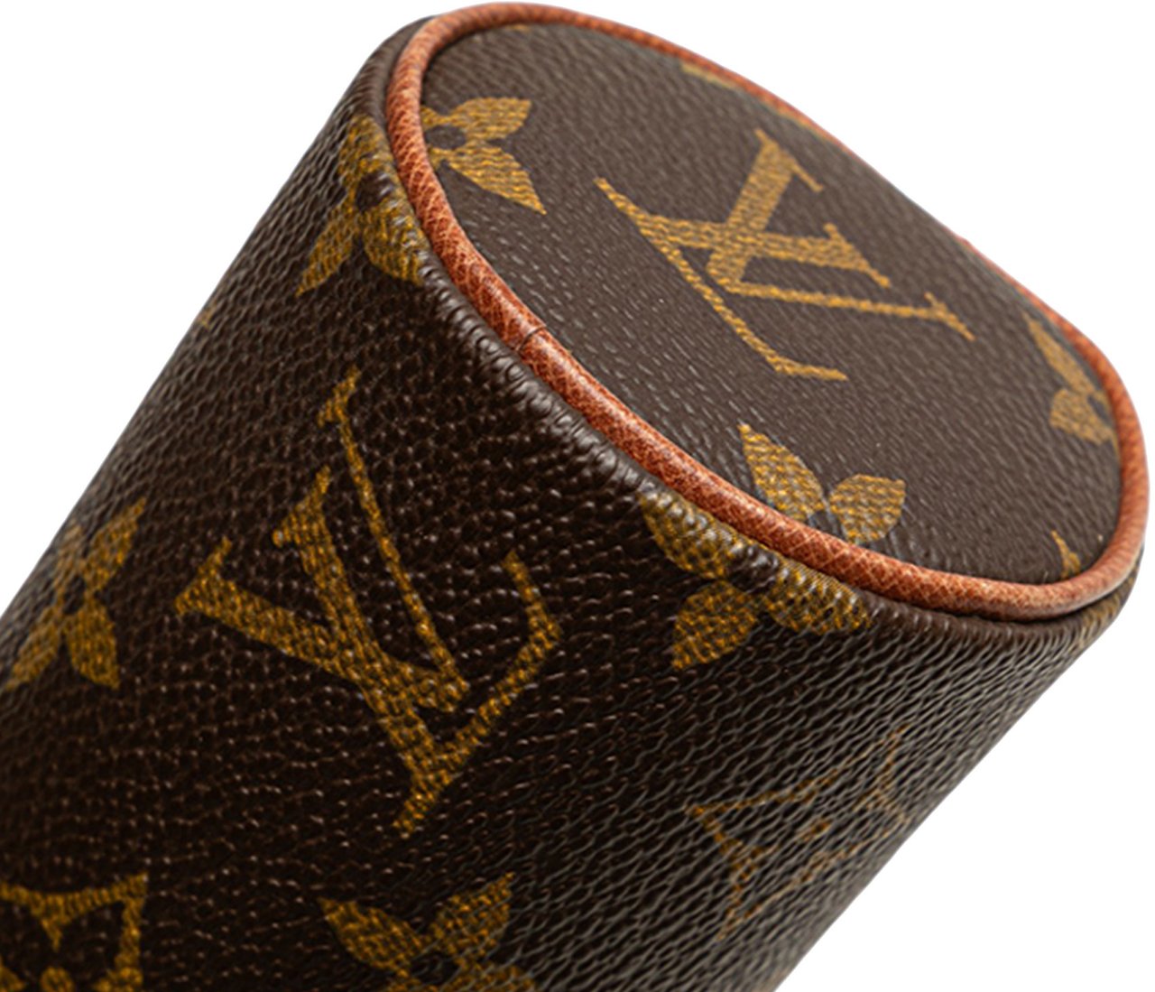 Louis Vuitton Monogram Trousse Ronde Pencil Case 20 Bruin