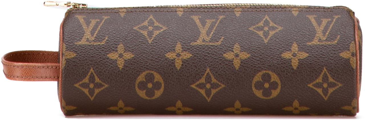 Louis Vuitton Monogram Trousse Ronde Pencil Case 20 Bruin