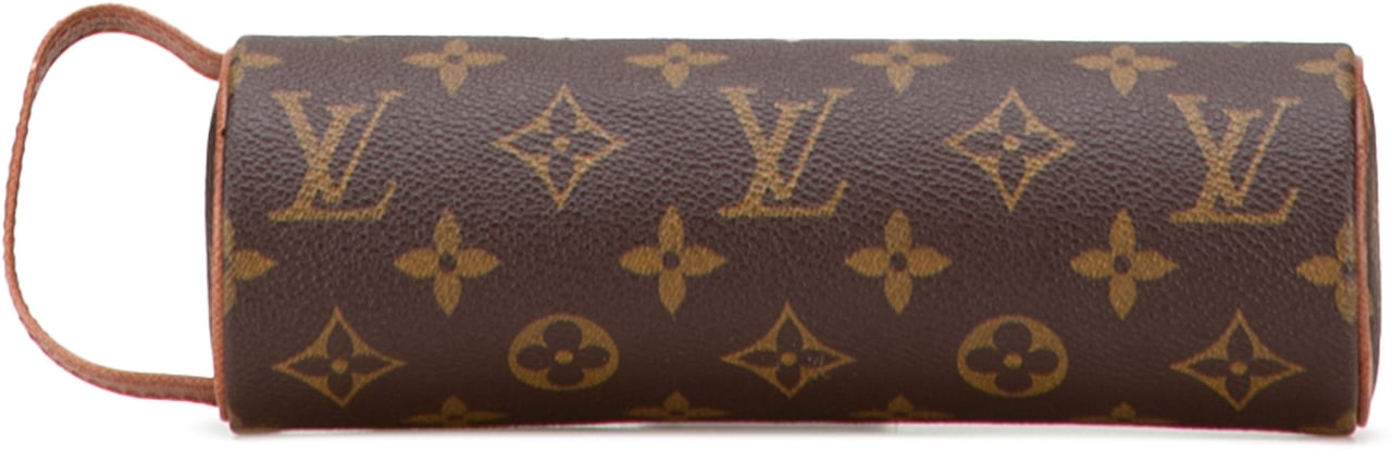 Louis Vuitton Monogram Trousse Ronde Pencil Case 20 Bruin