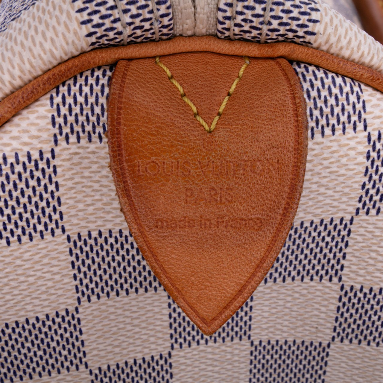 Louis Vuitton Damier Azur Speedy 30 Wit