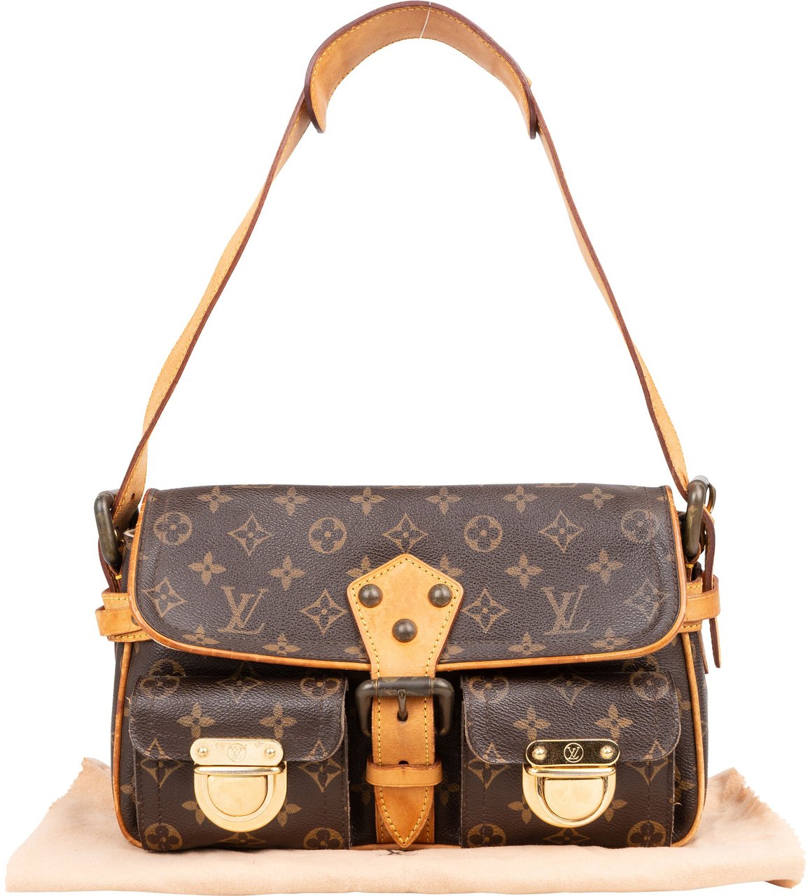 Louis Vuitton Louis Vuitton Canvas Monogram Hudson PM Shoulder Bag Bruin