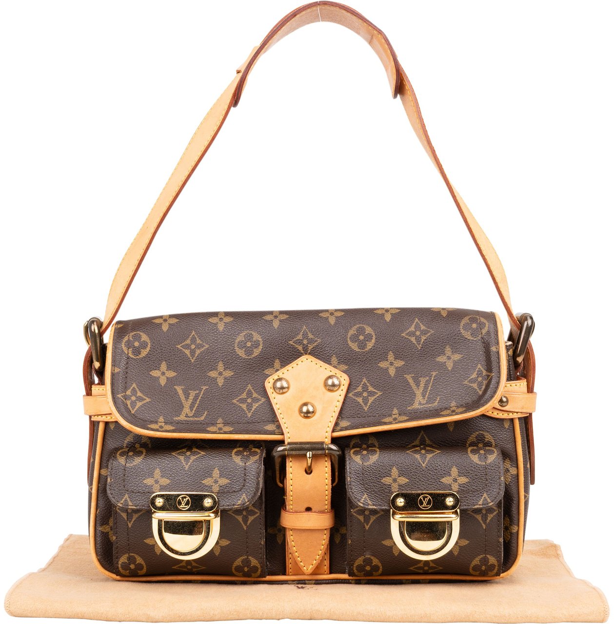 Louis Vuitton Louis Vuitton Canvas Monogram Hudson PM Shoulder Bag Bruin