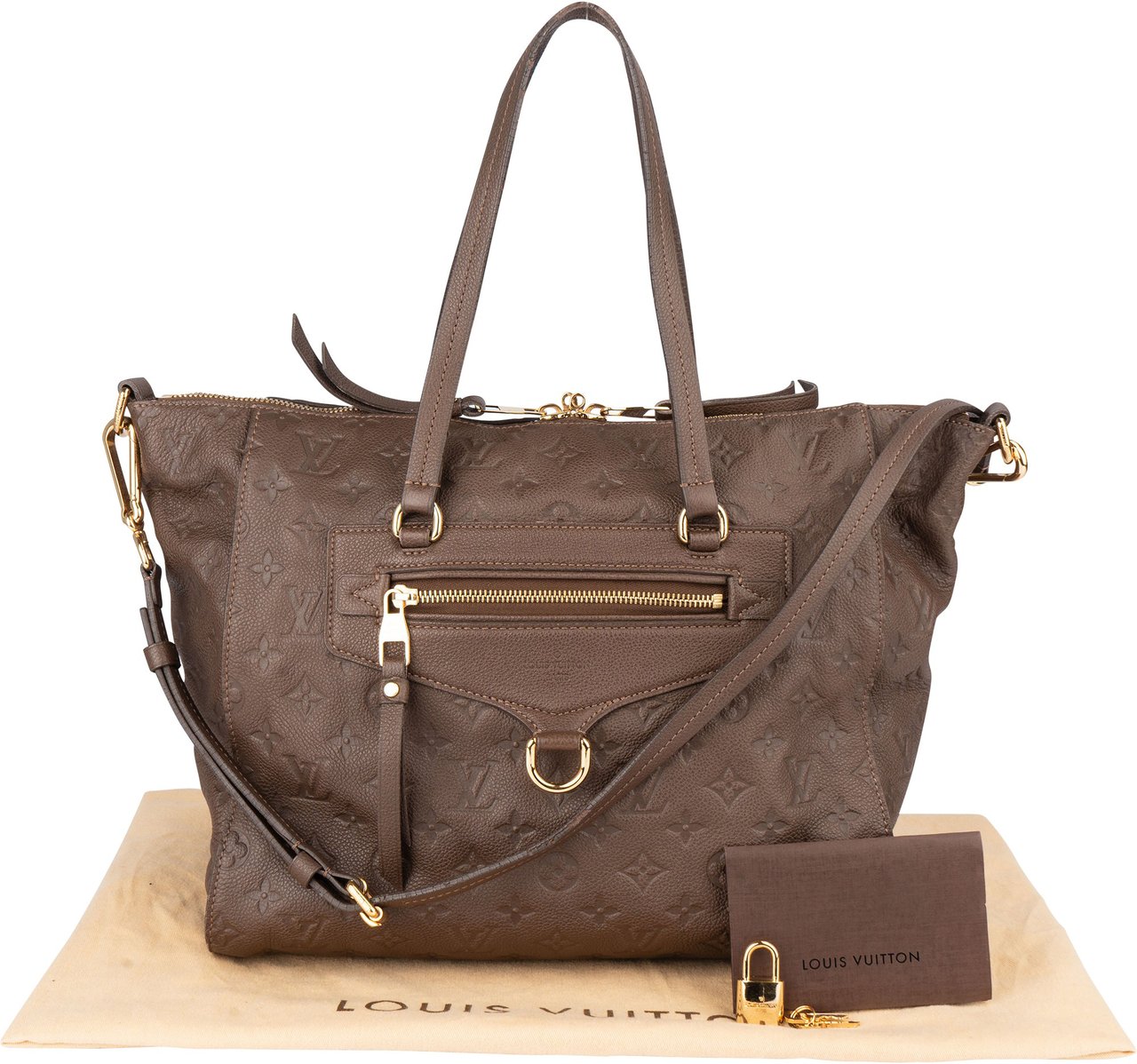 Louis Vuitton Louis Vuitton Leather Empreinte Monogram Lumineuse PM Handbag Bruin