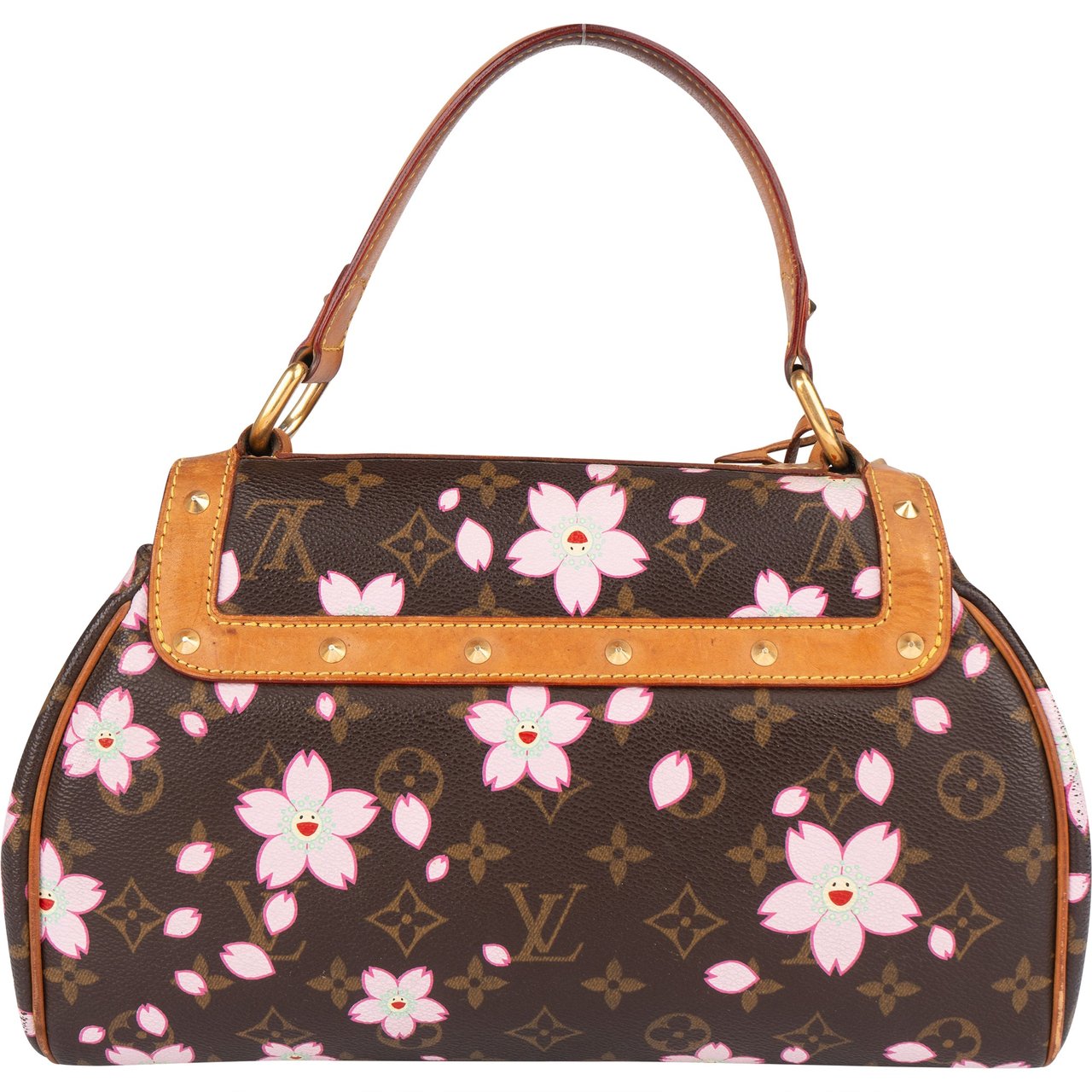 Louis Vuitton Louis Vuitton Takashi x Murakami Canvas Monogram Cherry Blossom Sac Retro PM Handbag Divers