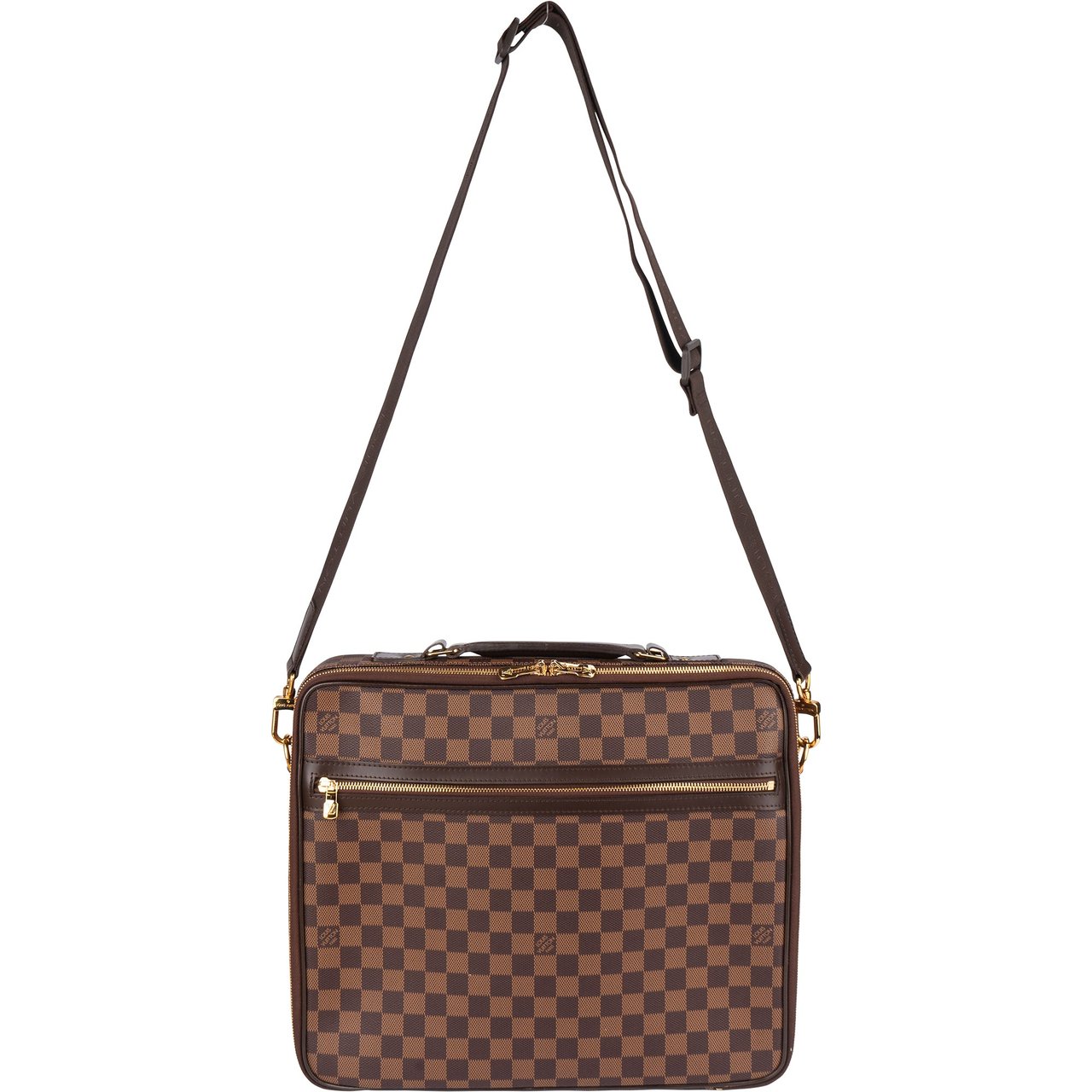 Louis Vuitton Louis Vuitton Damier Ebene Sabana Laptop Shoulder Bag Bruin