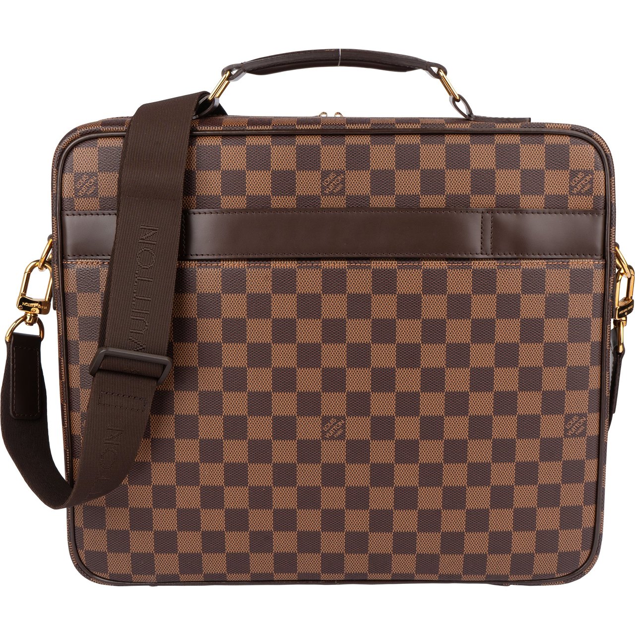 Louis Vuitton Louis Vuitton Damier Ebene Sabana Laptop Shoulder Bag Bruin