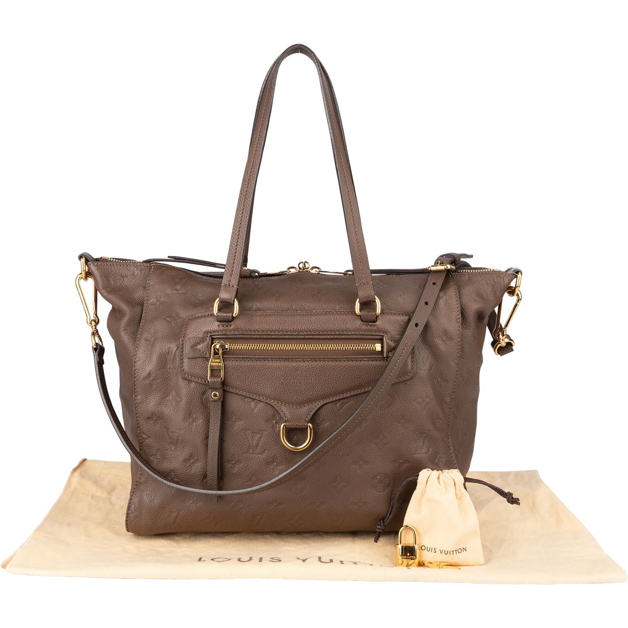 Louis Vuitton Louis Vuitton Leather Empreinte Monogram Lumineuse PM Handbag Bruin