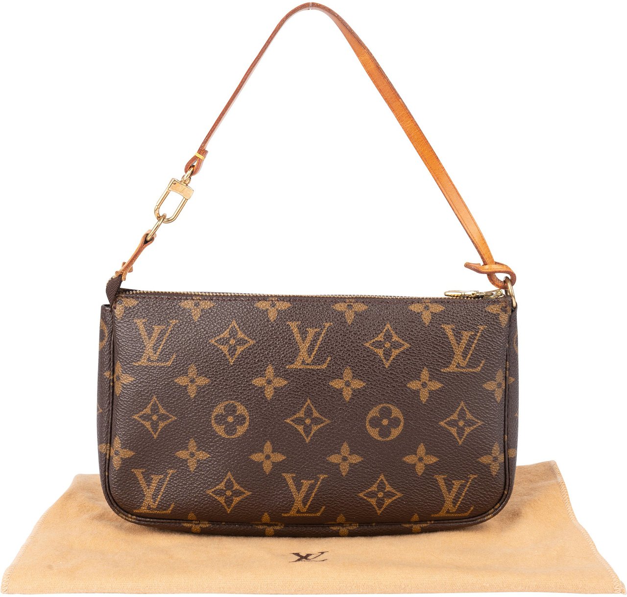 Louis Vuitton Louis Vuitton Canvas Monogram Pochette Accessoire Handbag Bruin